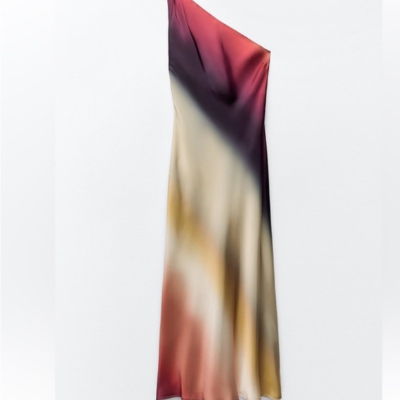 NWT multicolored satin dress - Picture 4 of 4